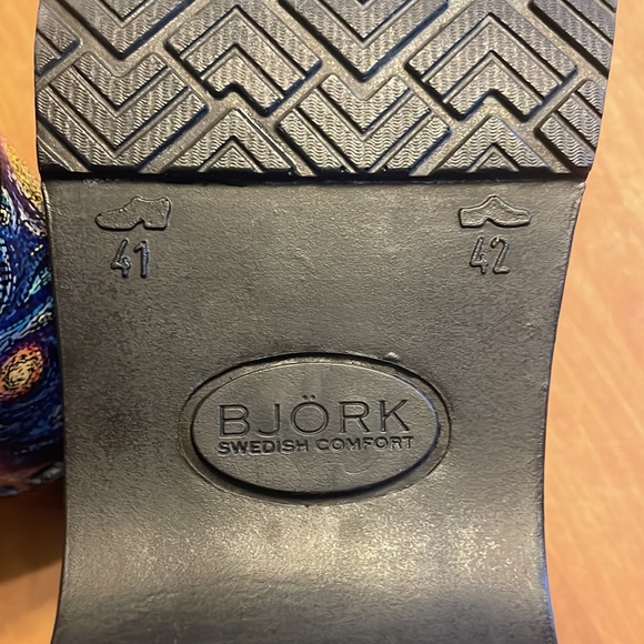 BJORK SWEDEN Clogs 41 EU ~ Like New Starry Night Van Gogh - Picture 11 of 11